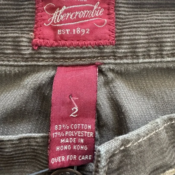 NWT Vtg RED TAG Abercrombie & Fitch Corduroy Flare Pants Y2K Deadstock Brown 2 - Picture 10 of 13